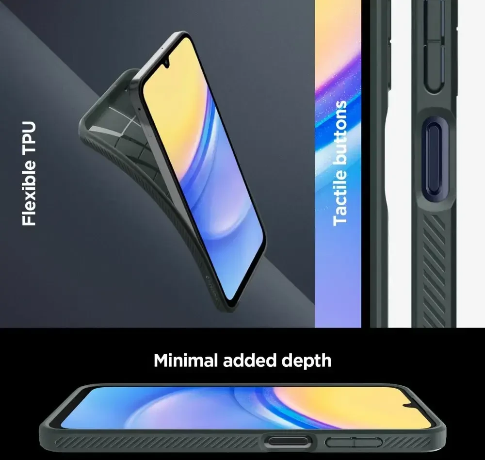 Dėklas Spigen Liquid Air case for Samsung Galaxy A15 4G | 5G - dark žalias
