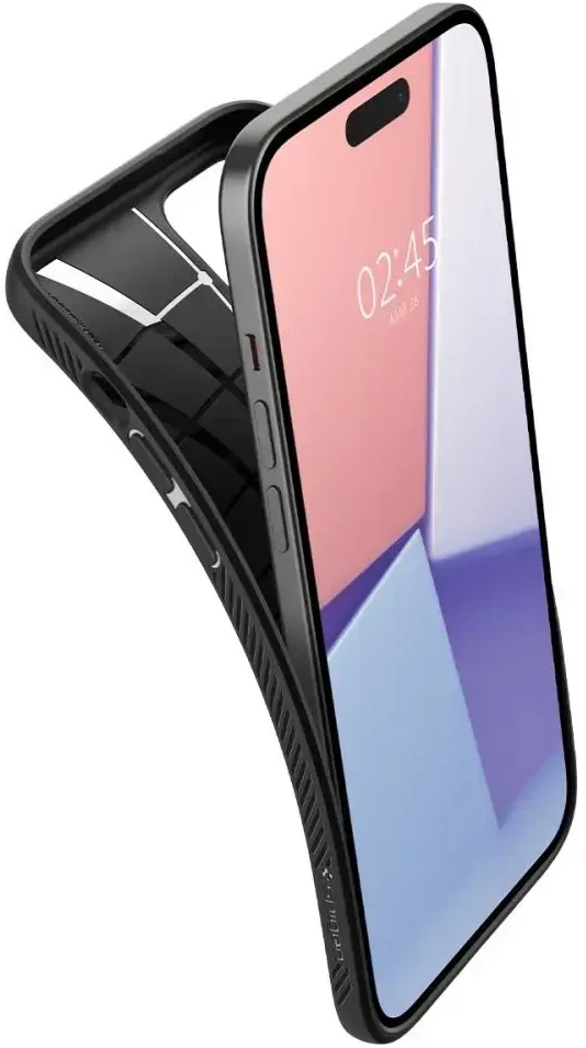 Dėklas Spigen Liquid Air for iPhone 15 Matte juodas