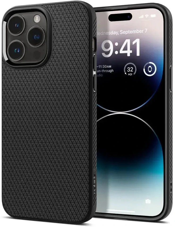 Dėklas SPIGEN LIQUID AIR IPHONE 15 PRO Juodas