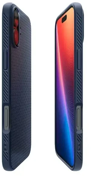 Dėklas Spigen Liquid Air iPhone 16 tamsiai mėlyna navy mėlynas ACS08195