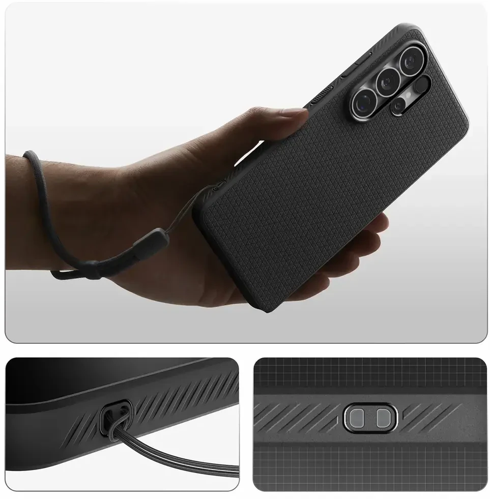 Spigen Liquid Air Mag MagSafe dėklas skirtas Samsung Galaxy S26 Ultra – juodos spalvos