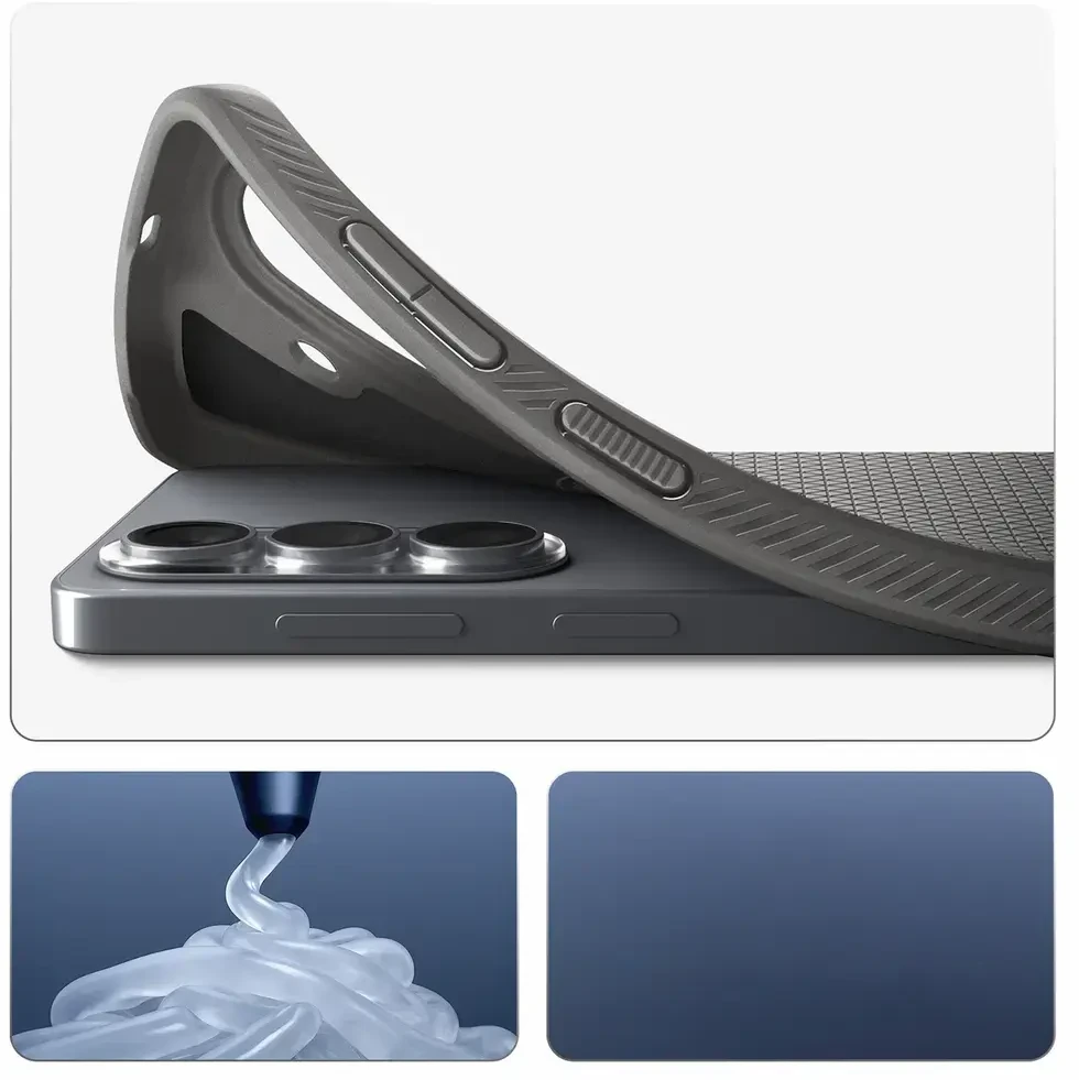 Spigen Liquid Air Mag MagSafe dėklas skirtas Samsung Galaxy S26+ – pilkos spalvos