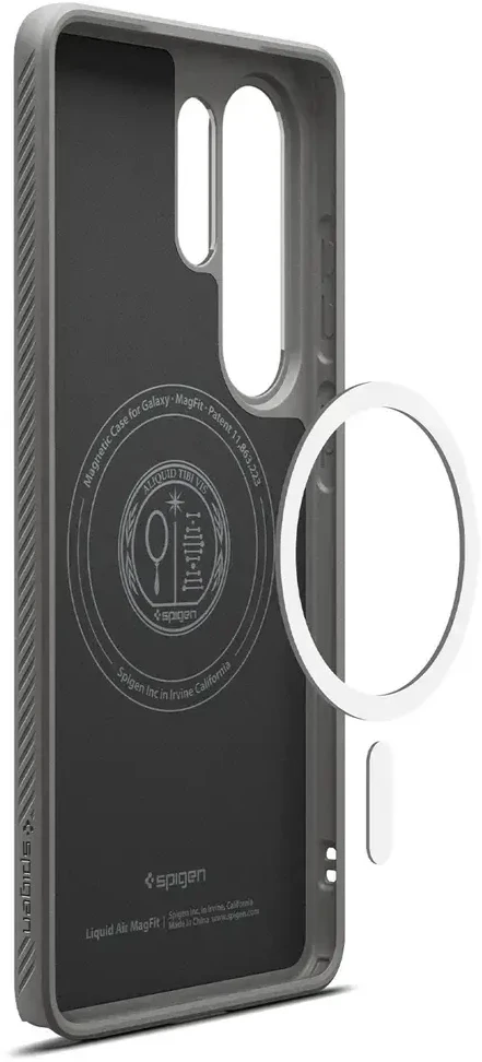 Spigen Liquid Air Mag MagSafe dėklas skirtas Samsung Galaxy S26 Ultra – pilkos spalvos