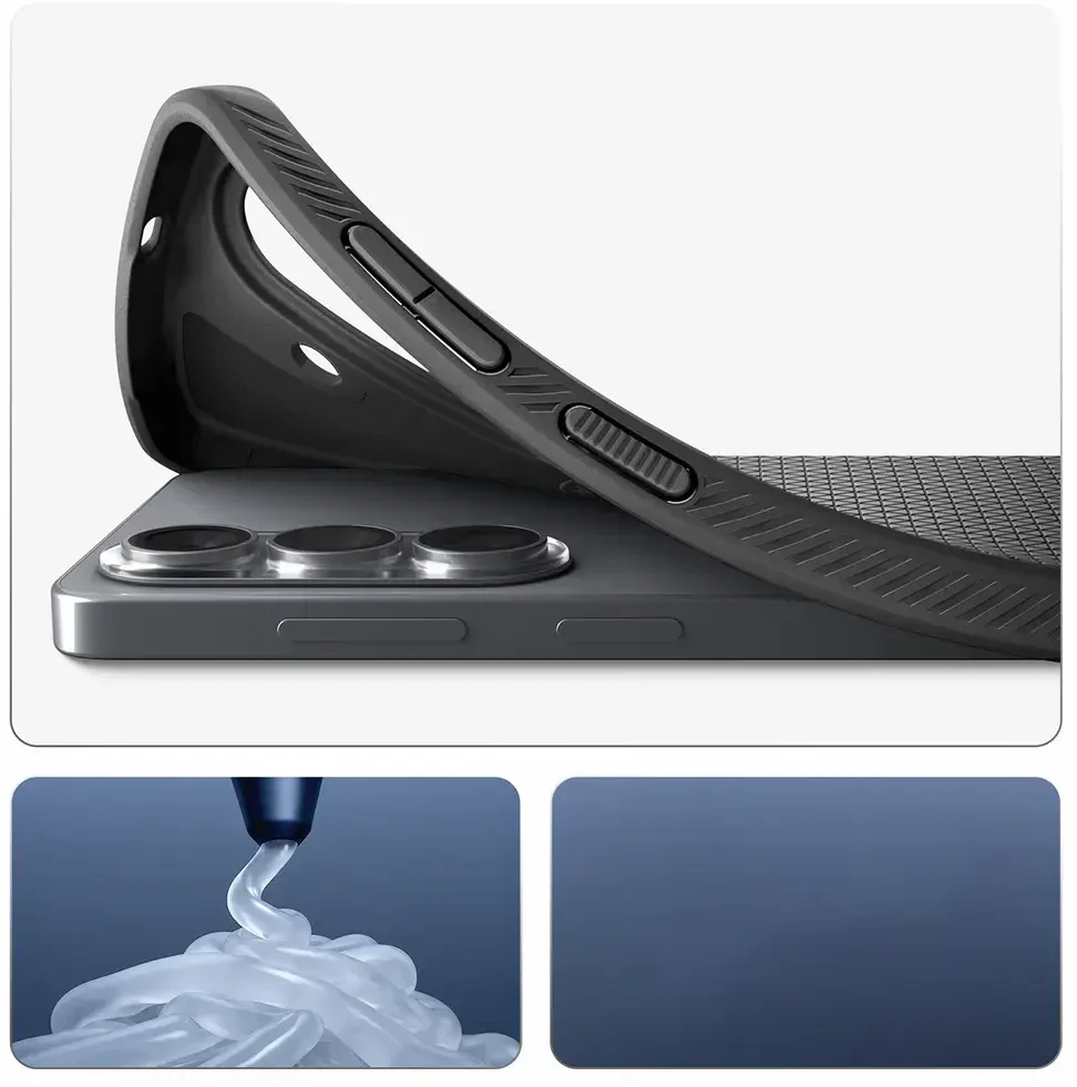 Spigen Liquid Air Mag MagSafe dėklas skirtas Samsung Galaxy S26 – juodos spalvos