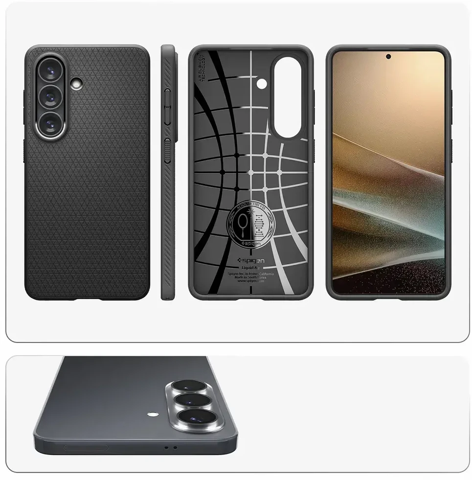 Spigen Liquid Air dėklas skirtas Samsung Galaxy S26+ – Matte juodos spalvos