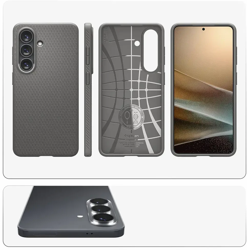Spigen Liquid Air dėklas skirtas Samsung Galaxy S26 – pilkos spalvos
