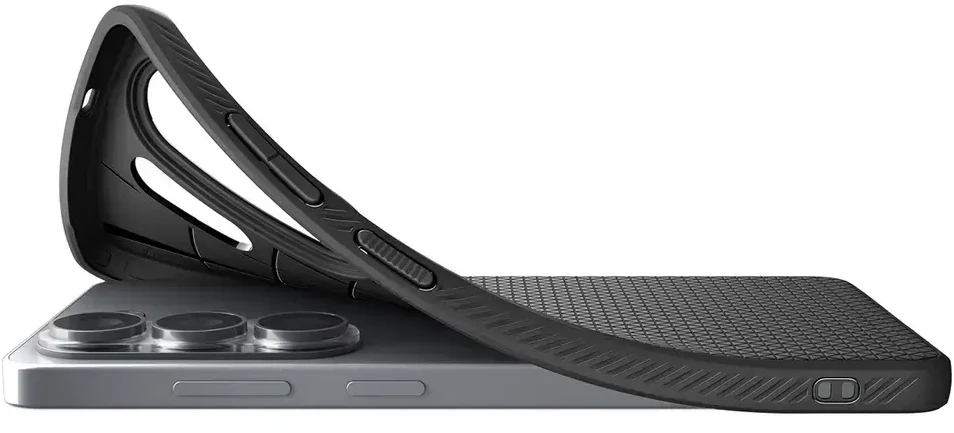 Spigen Liquid Air dėklas skirtas Samsung Galaxy S26 Ultra – juodos spalvos