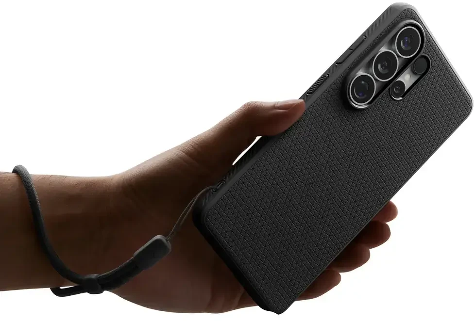 Spigen Liquid Air dėklas skirtas Samsung Galaxy S26 Ultra – juodos spalvos