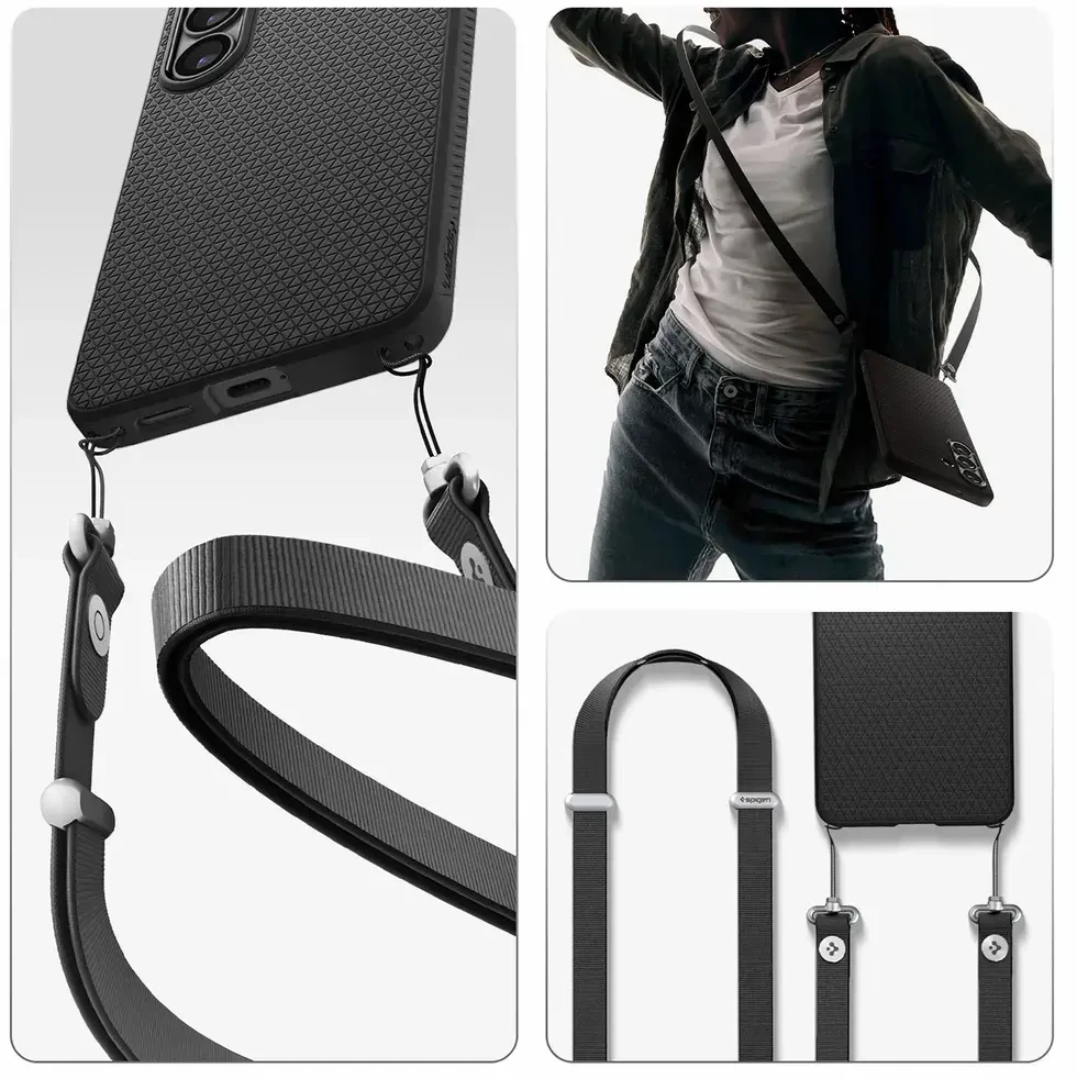 Spigen Liquid Air dėklas skirtas Samsung Galaxy S26+ – Matte juodos spalvos