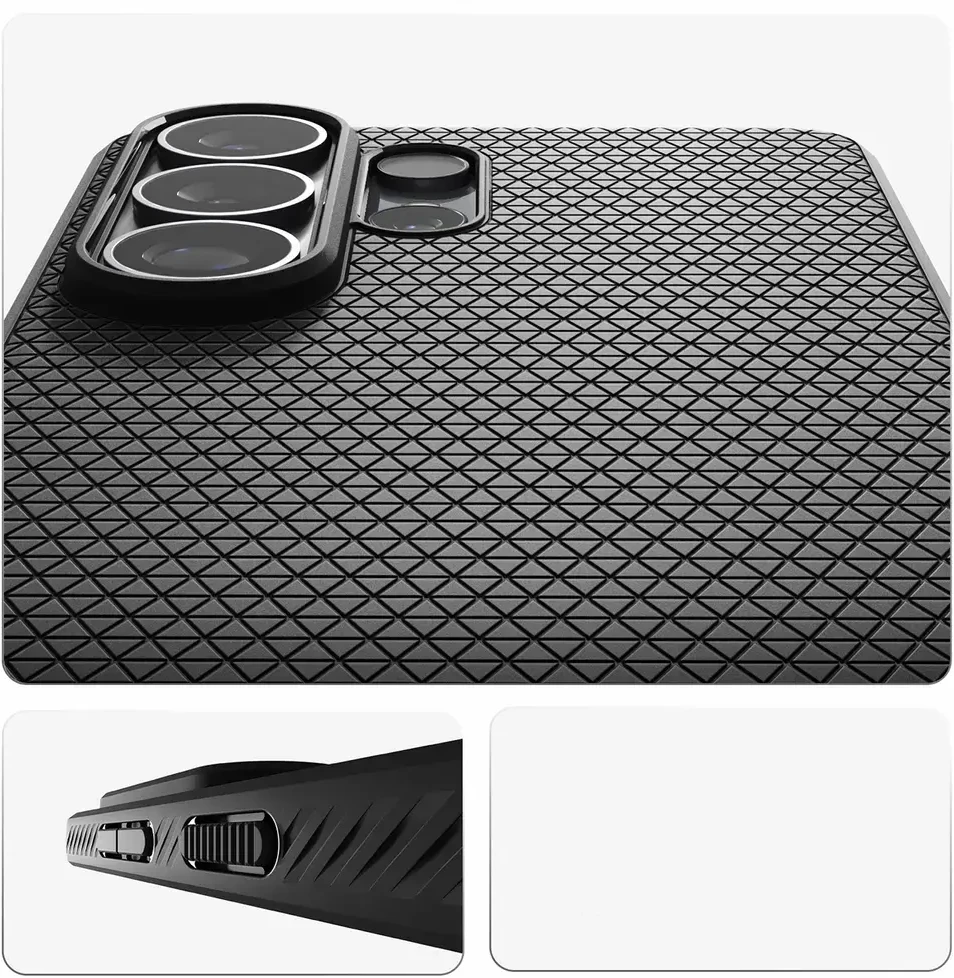 Spigen Liquid Air dėklas skirtas Samsung Galaxy S26 Ultra – juodos spalvos