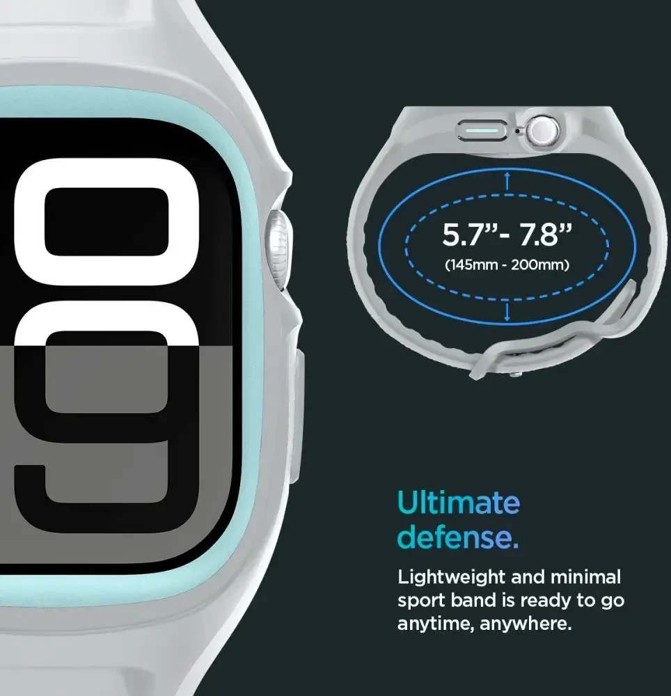Spigen Liquid Air Pro apyrankė skirta Apple Watch 10 46mm – pilkos spalvos