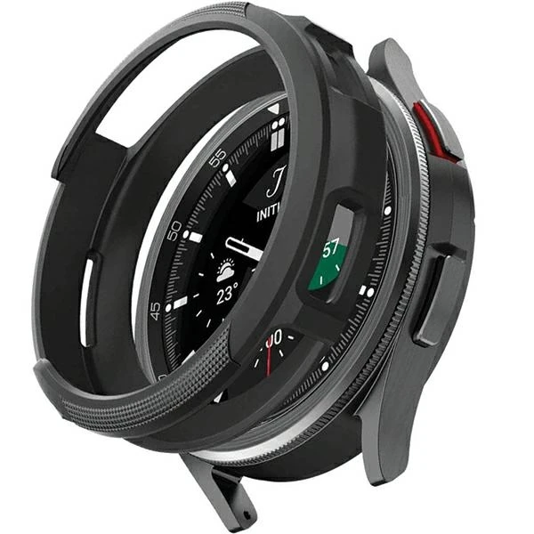 Dėklas Spigen Liquid Air, matinės juodos spalvos – Samsung Galaxy Watch6 Classic 43mm