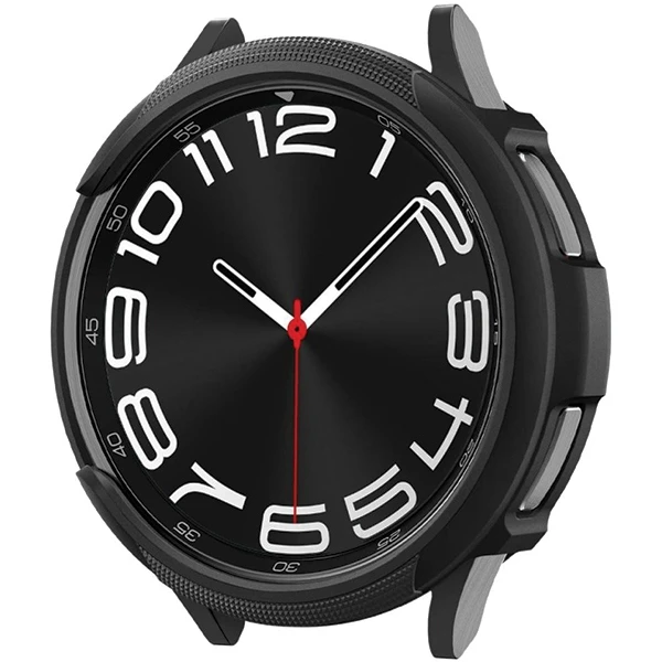 Dėklas Spigen Liquid Air, matinės juodos spalvos – Samsung Galaxy Watch6 Classic 43mm
