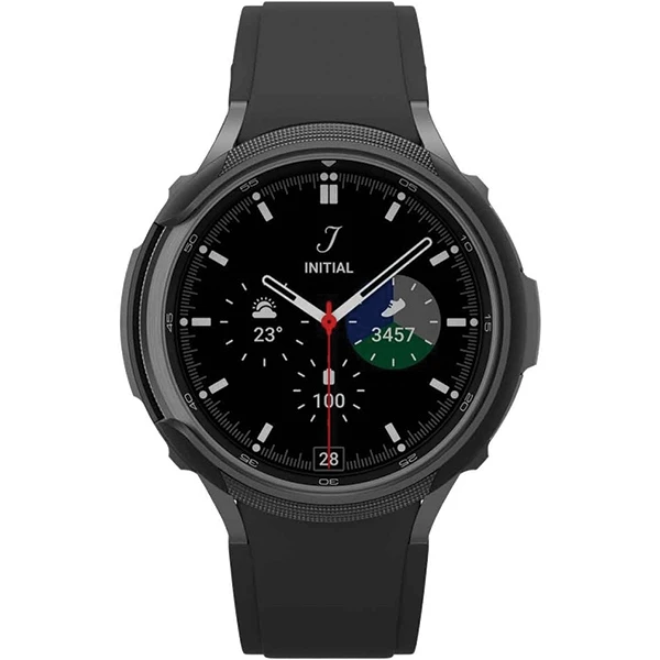 Dėklas Spigen Liquid Air, matinės juodos spalvos – Samsung Galaxy Watch6 Classic 43mm