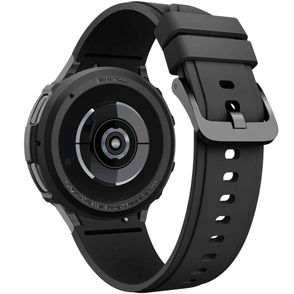 Dėklas Spigen Liquid Air, matinės juodos spalvos – Samsung Galaxy Watch6 Classic 43mm