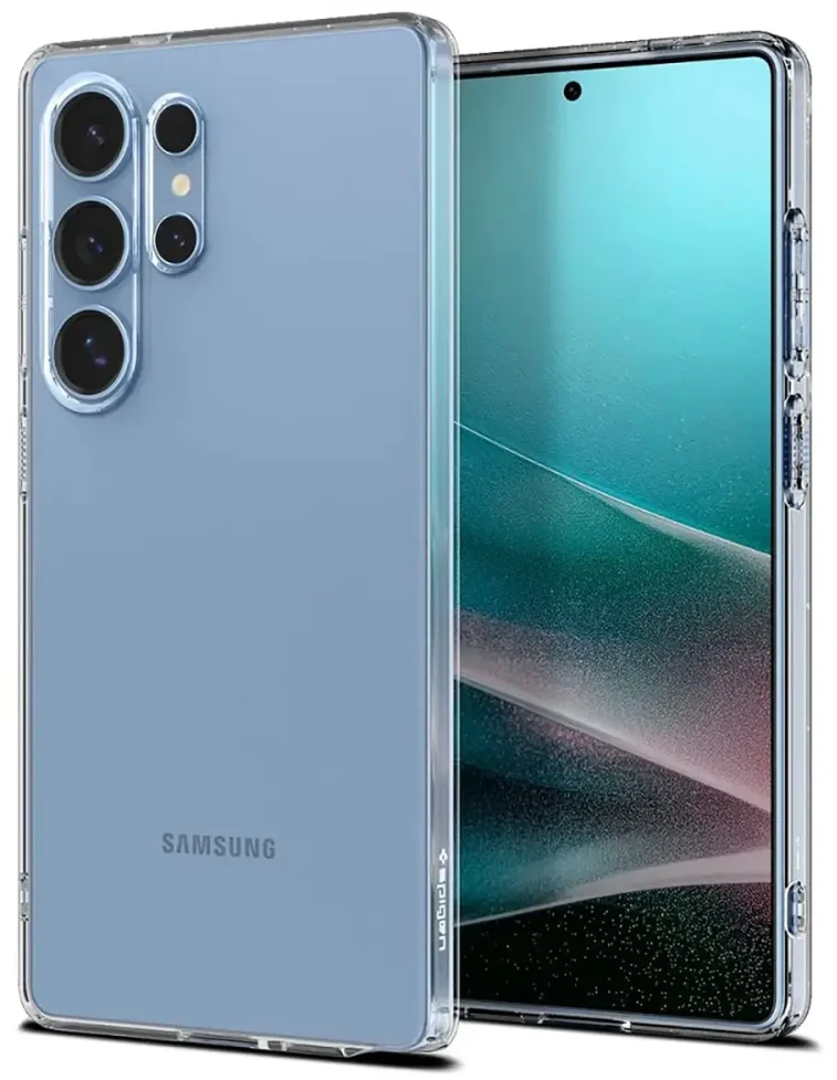Spigen skystųjų kristalų dėklas „Samsung Galaxy S25 Ultra“ – skaidrus