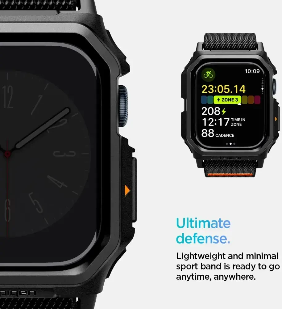 Apple Watch 10 (42mm) Spigen Lite Fit ”Pro” Matte juodas