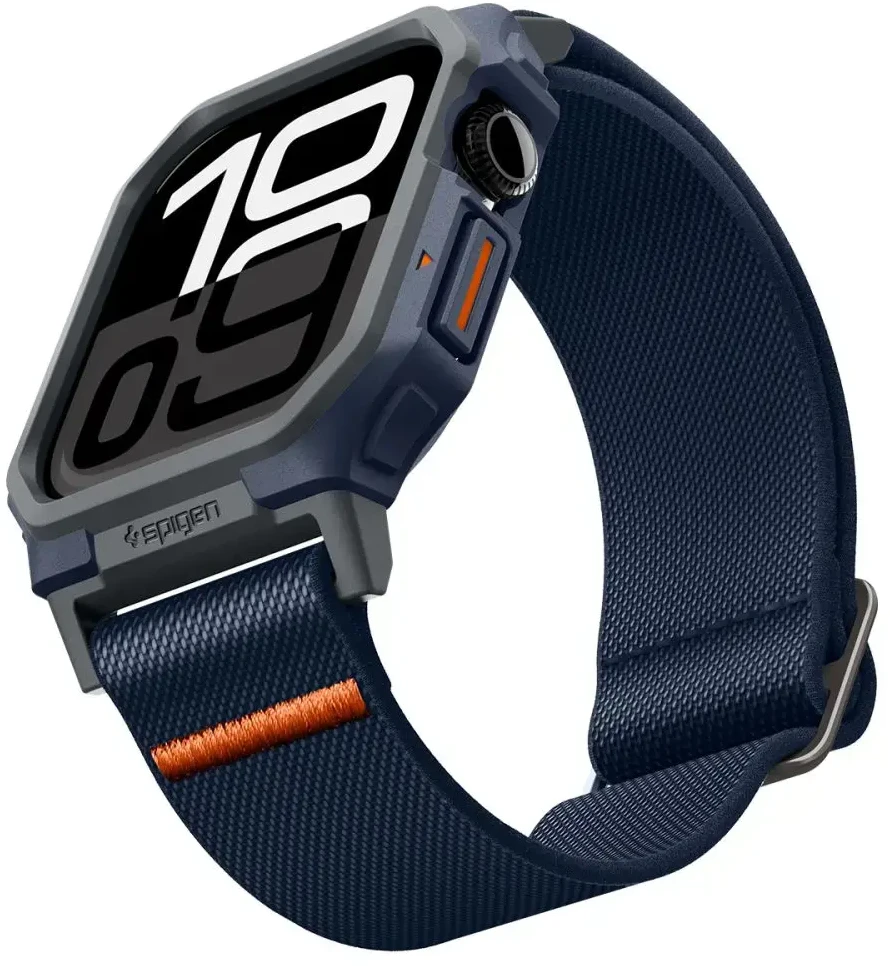 „Spigen Lite Fit Pro“ dirželis, skirtas „Apple Watch 10“ (46 mm), tamsiai mėlynas, Mėlyna