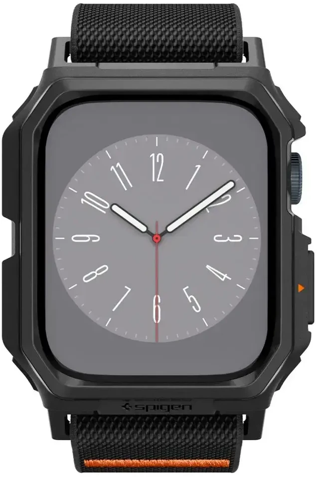Dėklas Watch 4 / 5 / 6 / 7 / 8 / 9 / SE ( 44 / 45 mm) Spigen Lite Fit ”Pro” juodos spalvos