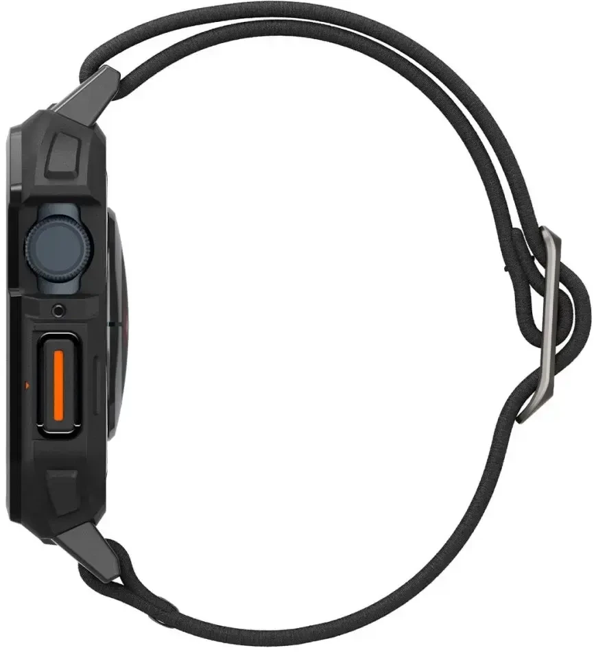Dėklas Watch 4 / 5 / 6 / 7 / 8 / 9 / SE ( 44 / 45 mm) Spigen Lite Fit ”Pro” juodos spalvos