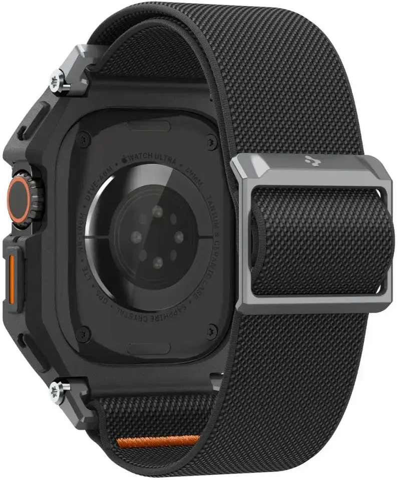 SPIGEN LITE FIT PRO IR GRŪDINTAS STIKLAS APPLE WATCH ULTRA 1 / 2 / 3 (49 MM) MATINĖ JUODA
