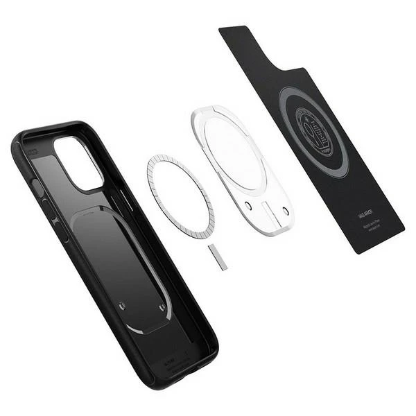 Spigen Mag Armor dėklas, skirtas iPhone 12 / 12 Pro matinės juodos spalvos