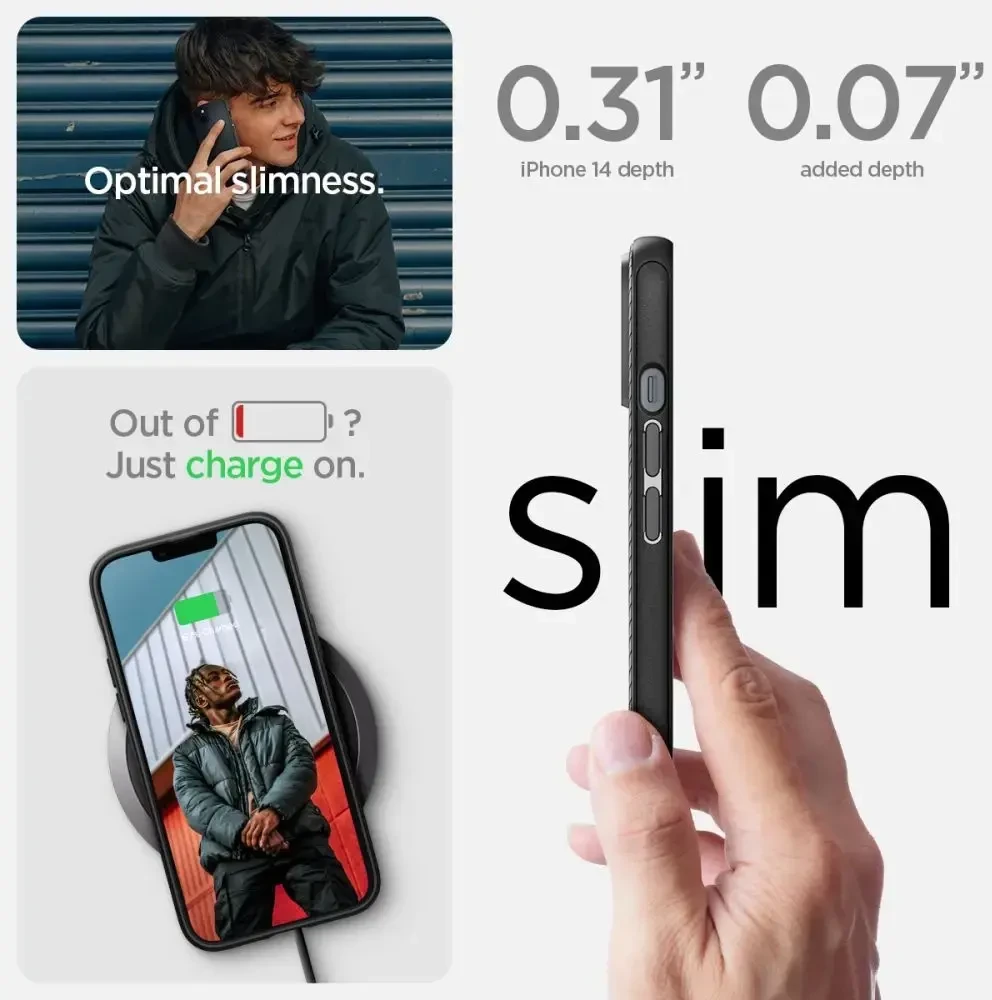 Spigen Mag Armor Apple iPhone 14 Plus dėklas telefonui juodos spalvos