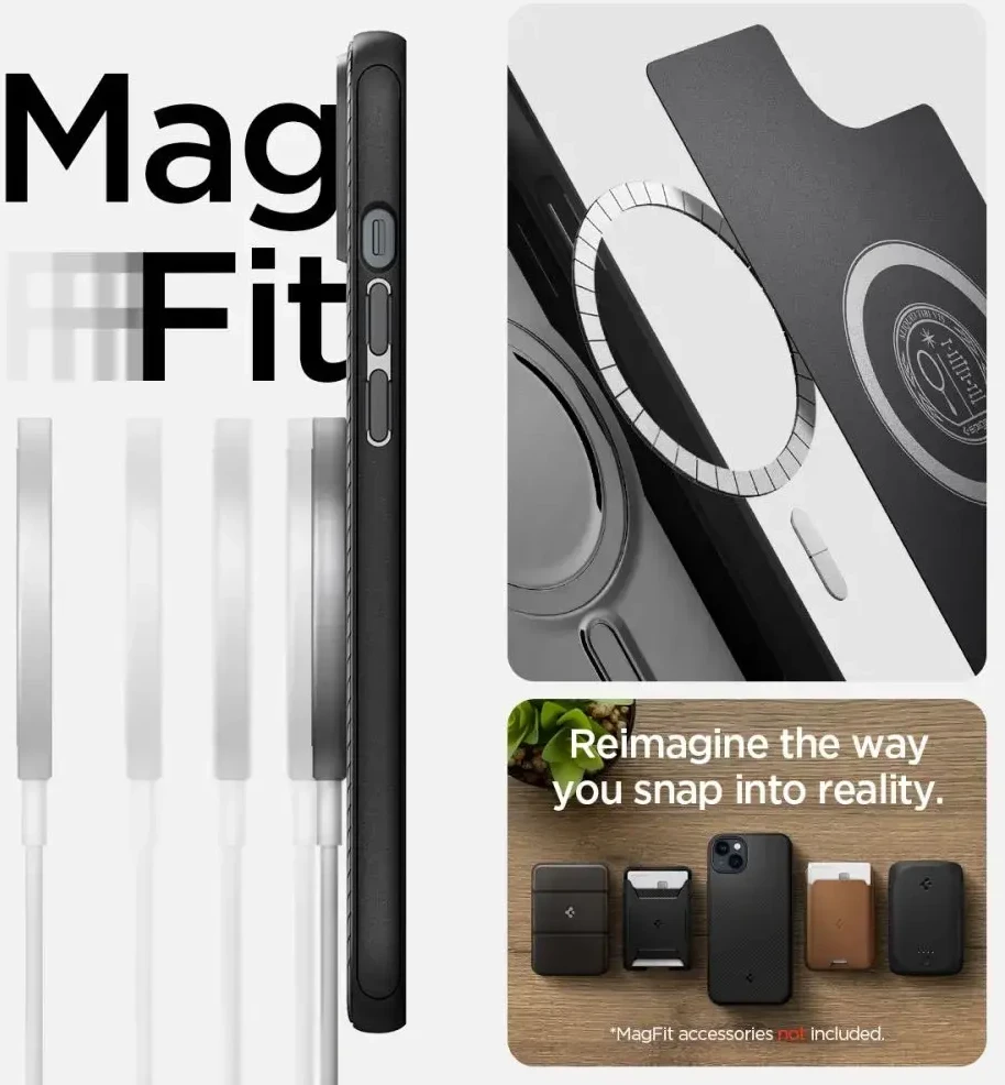 Spigen Mag Armor Apple iPhone 14 Plus dėklas telefonui juodos spalvos