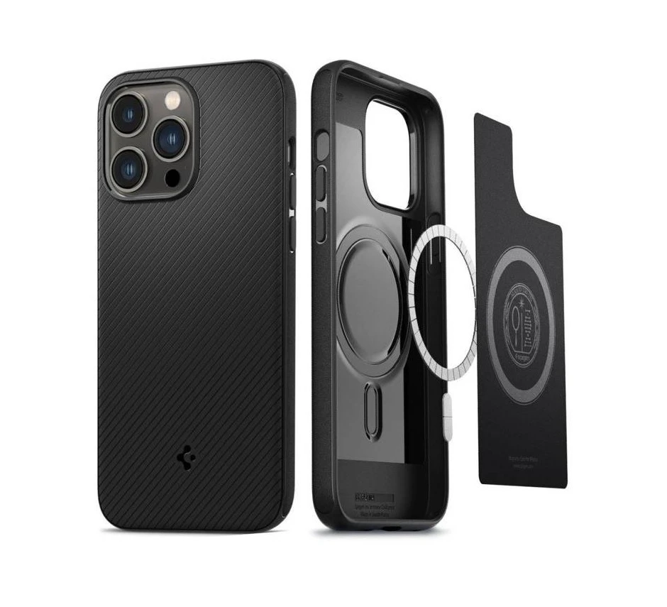 Spigen Mag Armor (MagFit) dėklas skirtas Apple iPhone 15 Pro, spalva - Matte Black