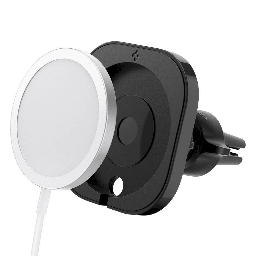 „Spigen MagFit“ automobilio laikiklis, skirtas „MagSafe“ įkrovikliui