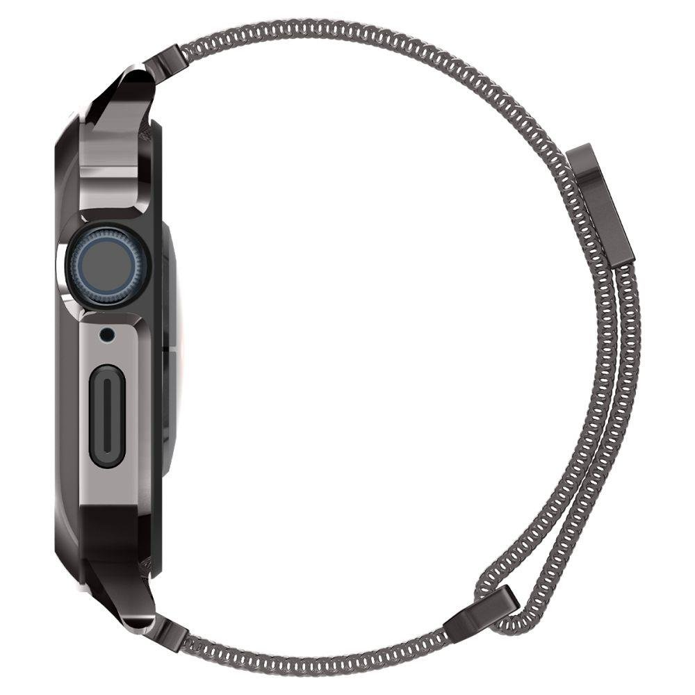 Dėklas „Spigen Metal Fit Pro“, grafito spalvos – „Apple Watch 9/8/7“ (45 mm)