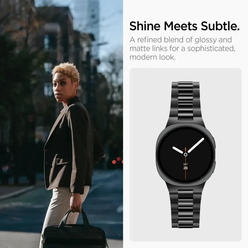 SPIGEN MODERN FIT 316L DIRŽELIS SAMSUNG GALAXY WATCH 8 / 9 / CLASSIC (40 / 44 / 46 MM) Juodas