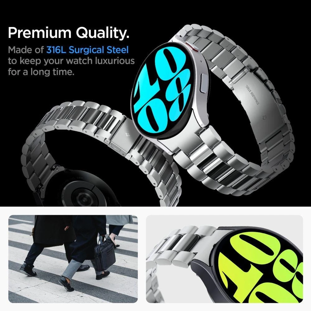 Spigen Modern Fit Apyrankė Samsung Galaxy Watch 6 (44 mm) - sidabrinės spalvos
