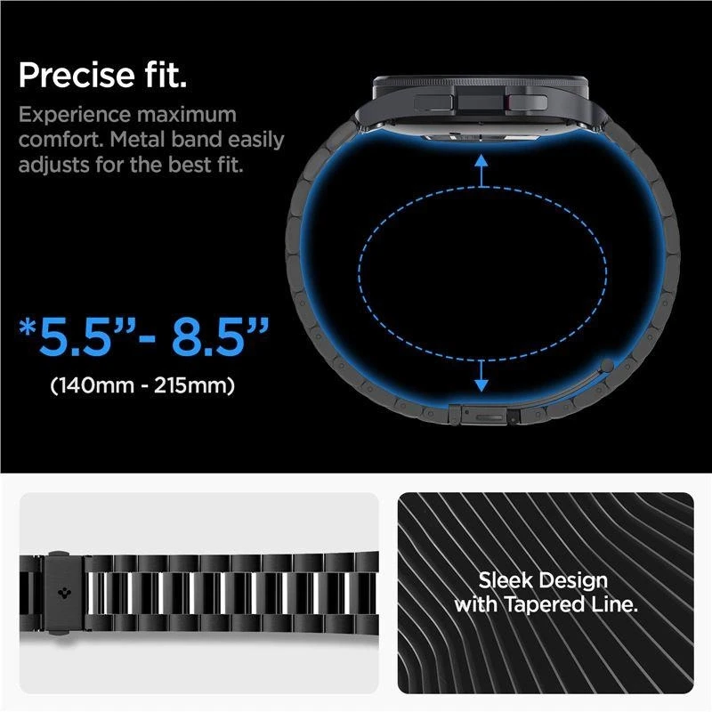 „Spigen Modern Fit Band“ – apyrankė, skirta „Samsung Galaxy Watch 6 Classic“ 47 mm (juodas)