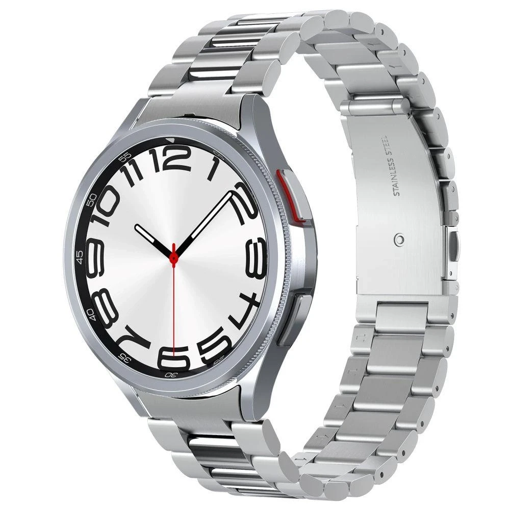„Spigen Modern Fit 316L“ dirželis, sidabrinis - „Samsung Galaxy Watch6 Classic“ 47 mm