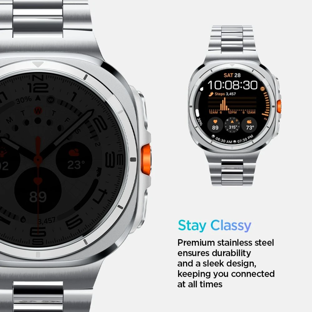 Spigen Modern Fit Band – Bracelet for Samsung Galaxy Watch Ultra 47 mm (Sidabrinis)