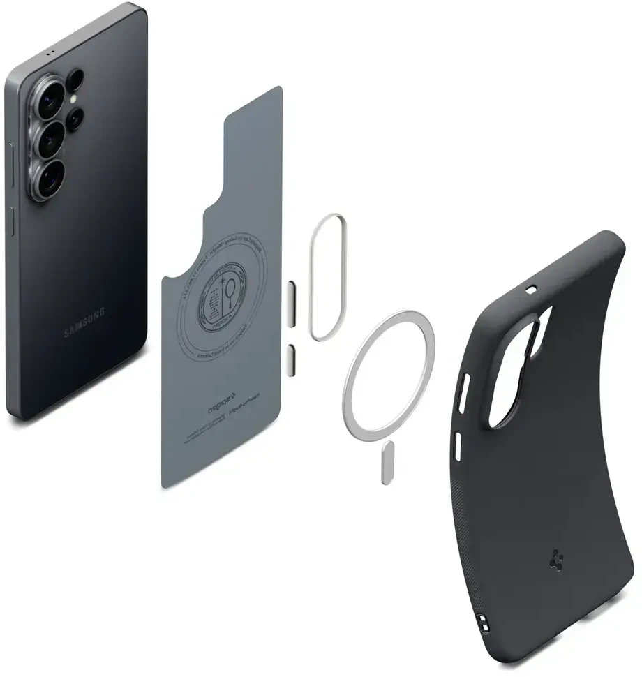 Spigen Nano POP Mag MagSafe dėklas Samsung Galaxy S26 Ultra juodos spalvos Sesame