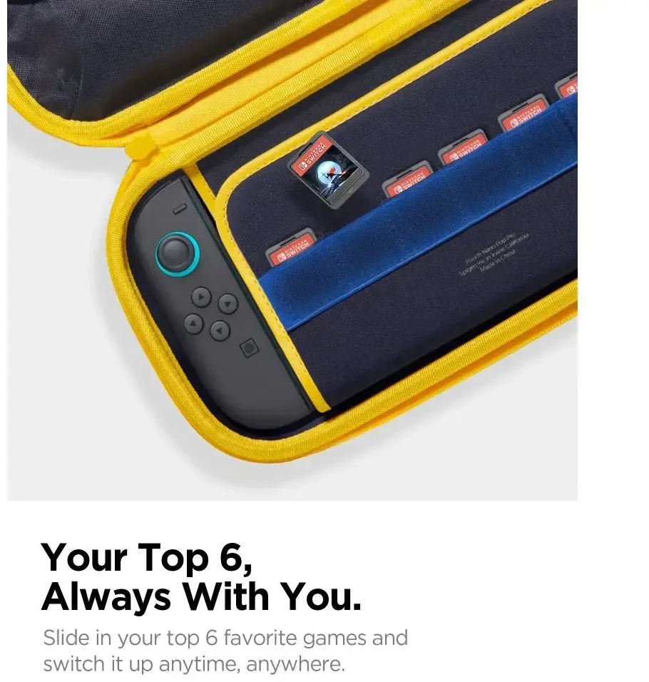 Spigen Nano Pop Pro Pouch for Nintendo Switch 2 - Navy Mėlyna and Geltona