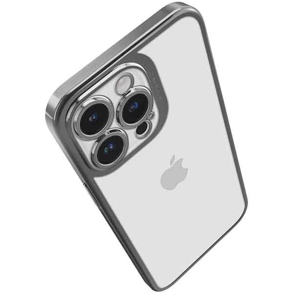 Dėklas Spigen Optik Crystal, chrominė pilka - iPhone 14 Pro Max