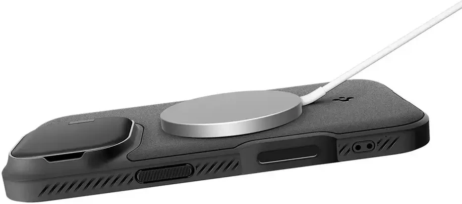 Spigen Optik Armor Mag MagSafe dėklas iPhone 17 juodos spalvos