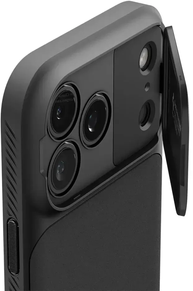 Dėklas Spigen Optik Armor MagSafe, juodas - iPhone 17 Pro Max