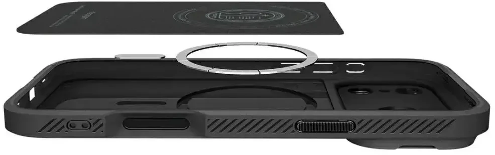 Dėklas Spigen Optik Armor MagSafe, juodas - iPhone 17 Pro Max