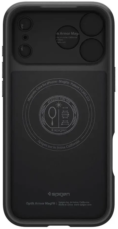 Dėklas Spigen Optik Armor MagSafe, juodas - iPhone 17 Pro Max