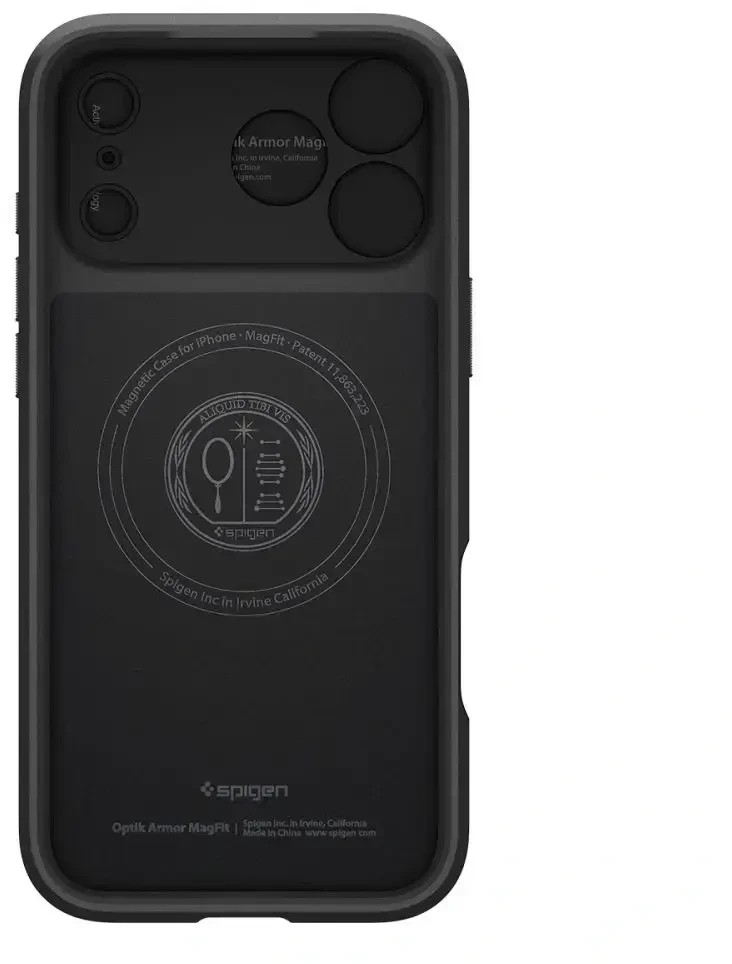 Dėklas Spigen Optik Armor MagSafe, juodas - iPhone 17 Pro Max