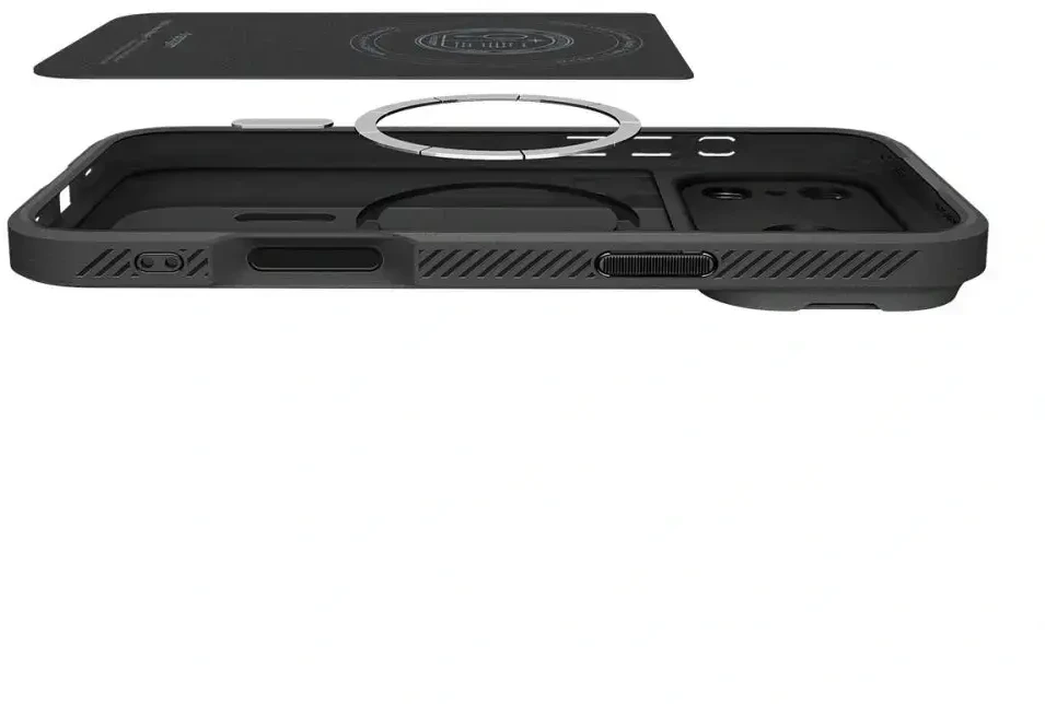 Dėklas Spigen Optik Armor MagSafe, juodas - iPhone 17 Pro Max