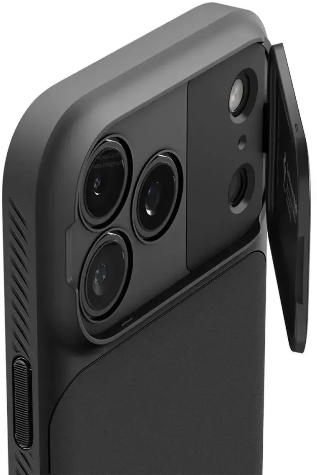 Dėklas Spigen Optik Armor MagSafe, juodas - iPhone 17 Pro Max