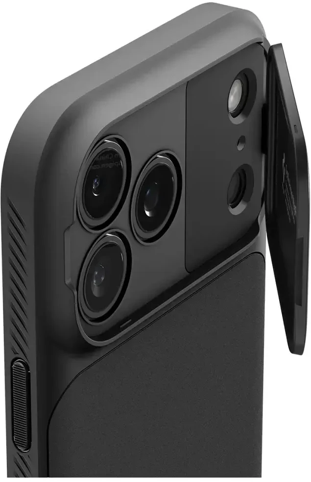 Dėklas Spigen Optik Armor MagSafe, juodas - iPhone 17 Pro Max