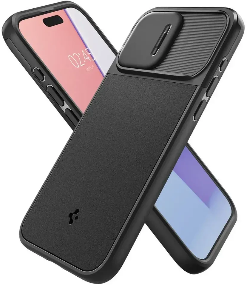 Apple iPhone 15 Pro Spigen Optik Armor MagSafe dėklas telefonui juodos spalvos