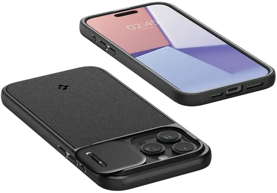 Apple iPhone 15 Pro Spigen Optik Armor MagSafe dėklas telefonui juodos spalvos