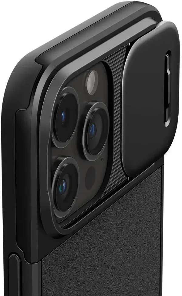 Apple iPhone 15 Pro Spigen Optik Armor MagSafe dėklas telefonui juodos spalvos
